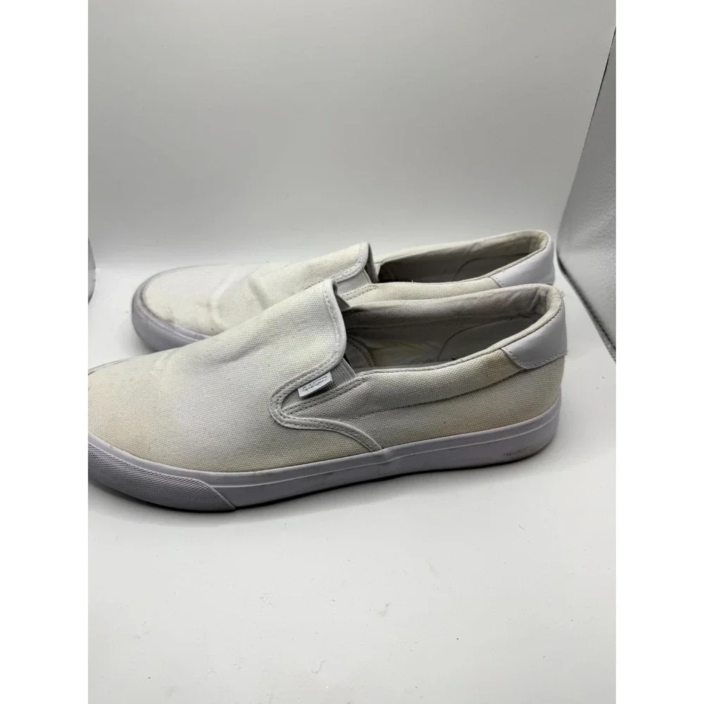 Lugz‎ Clipper MCLIPRC-100 Mens 10 Sneaker White Textile Low Top Slip On Shoes